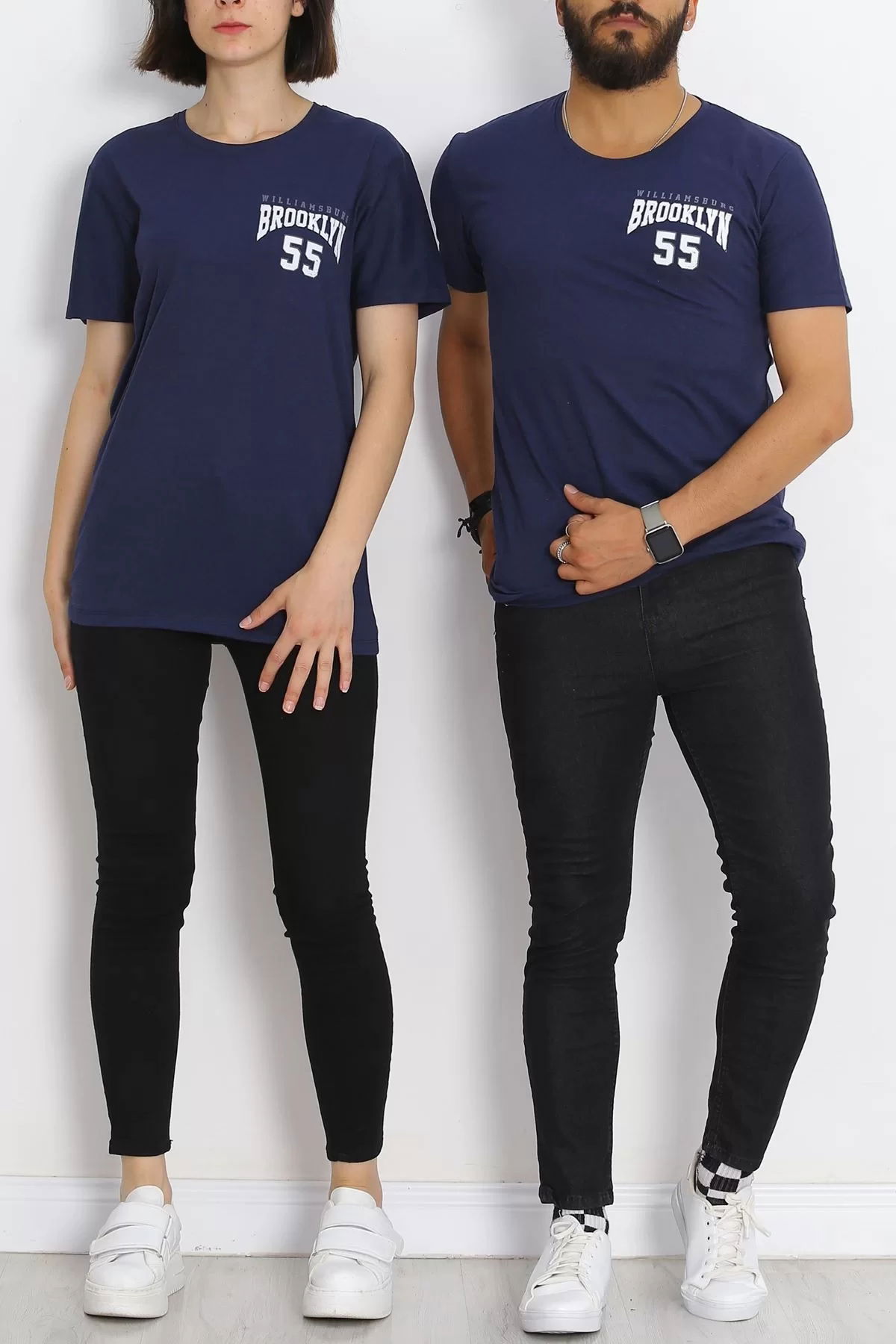 Printed T-shirt Navy Blue - 17381.1778.