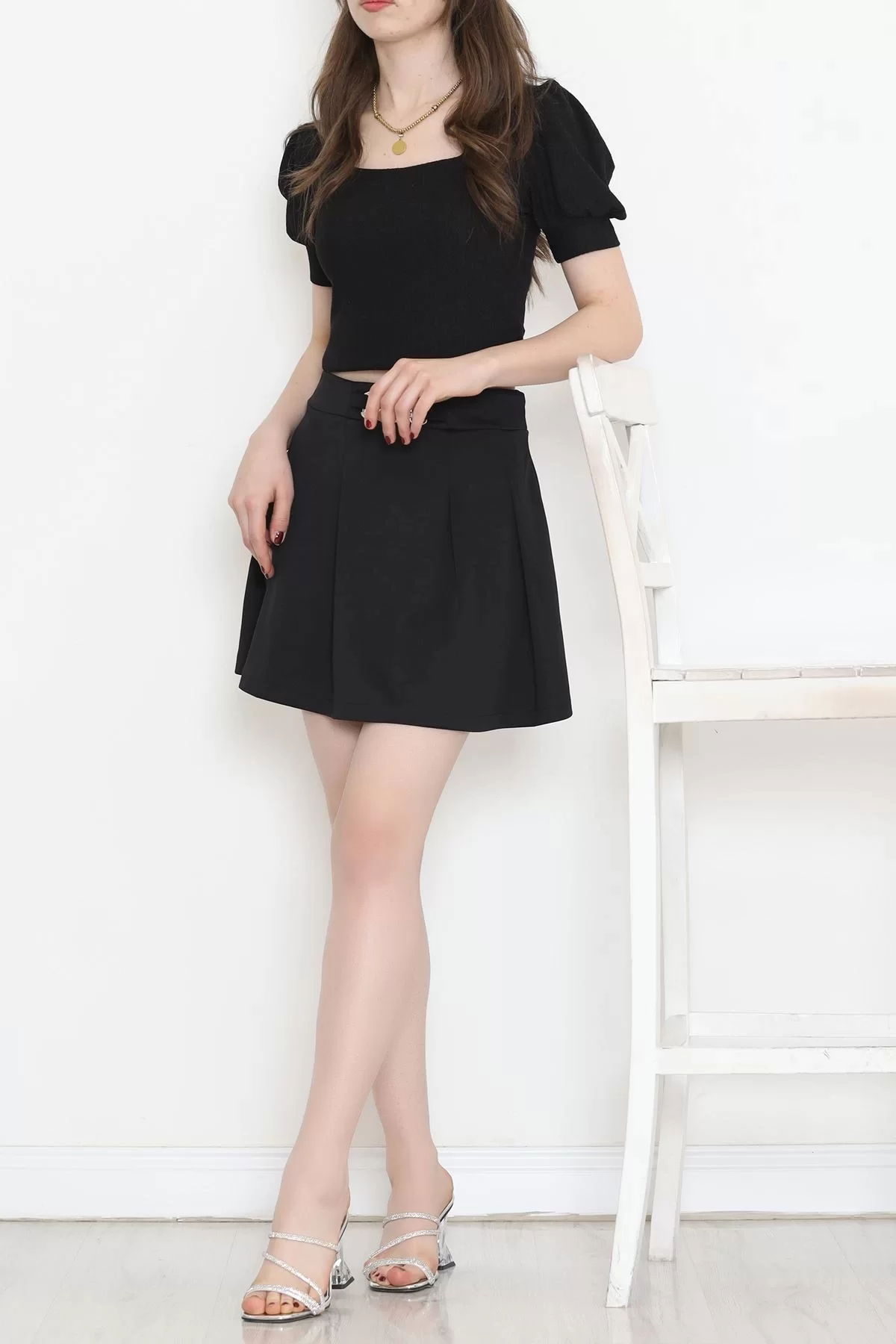 Mini Skirt with Belt Black - 16676.631.