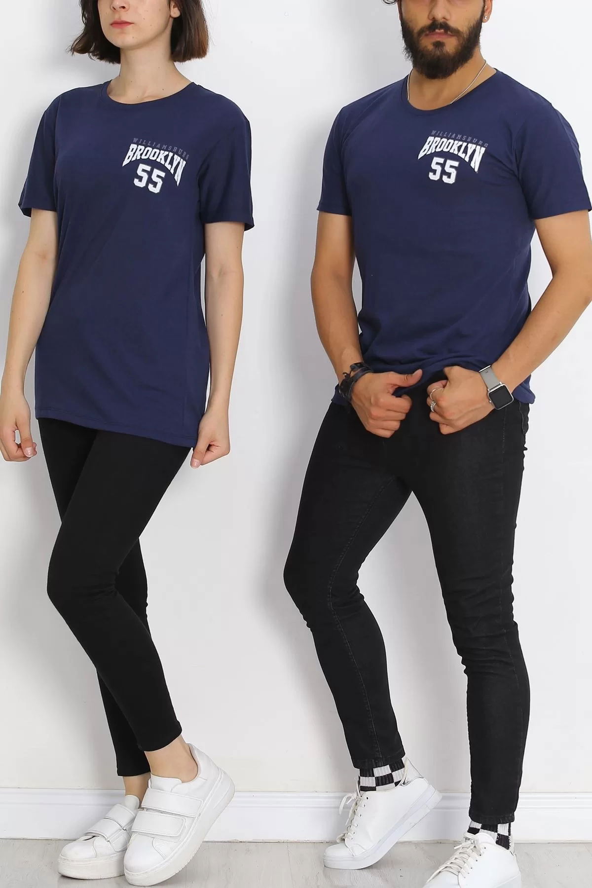 Printed T-shirt Navy Blue - 17381.1778.