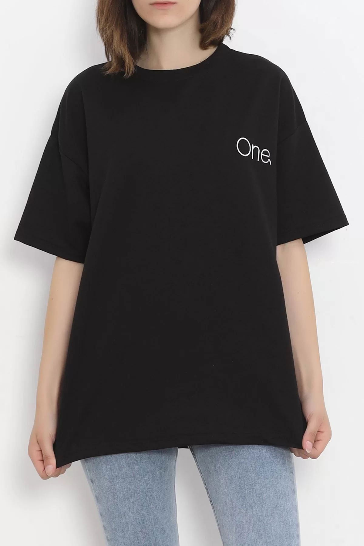 Embroidered Two Yarn T-shirt Black - 18745.751.