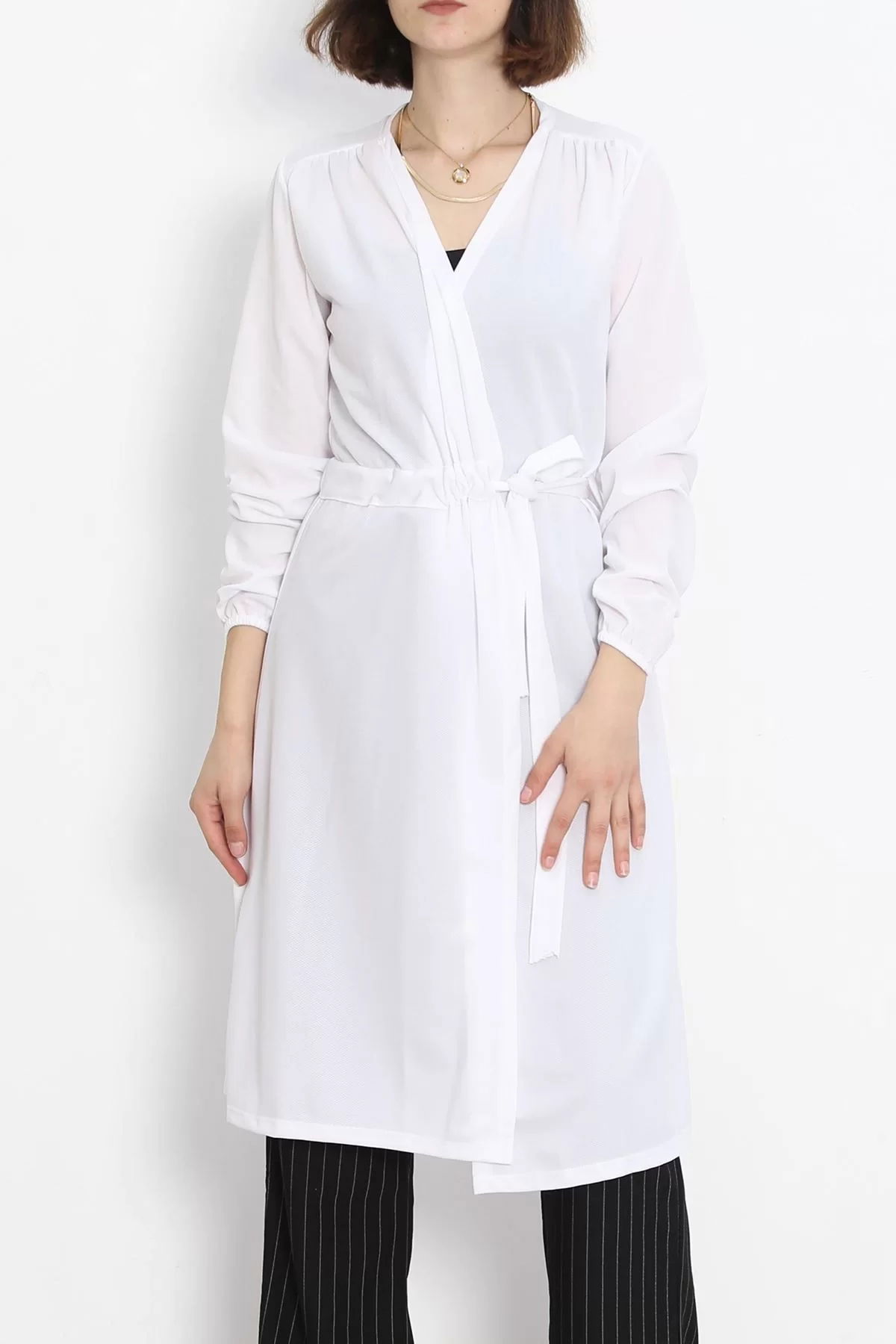 Kimono White with Belted Waist - 10013.1778.