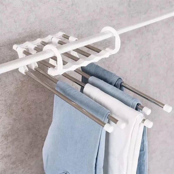 Tufeyo Movable Closet Trousers Tie Shawl Hanging System Organizer Tiered Hanger Organizer