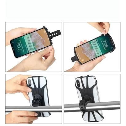 Tufeyo Universal Bicycle Motorcycle Stroller Silicone 360 Degree Phone Holder With All Models