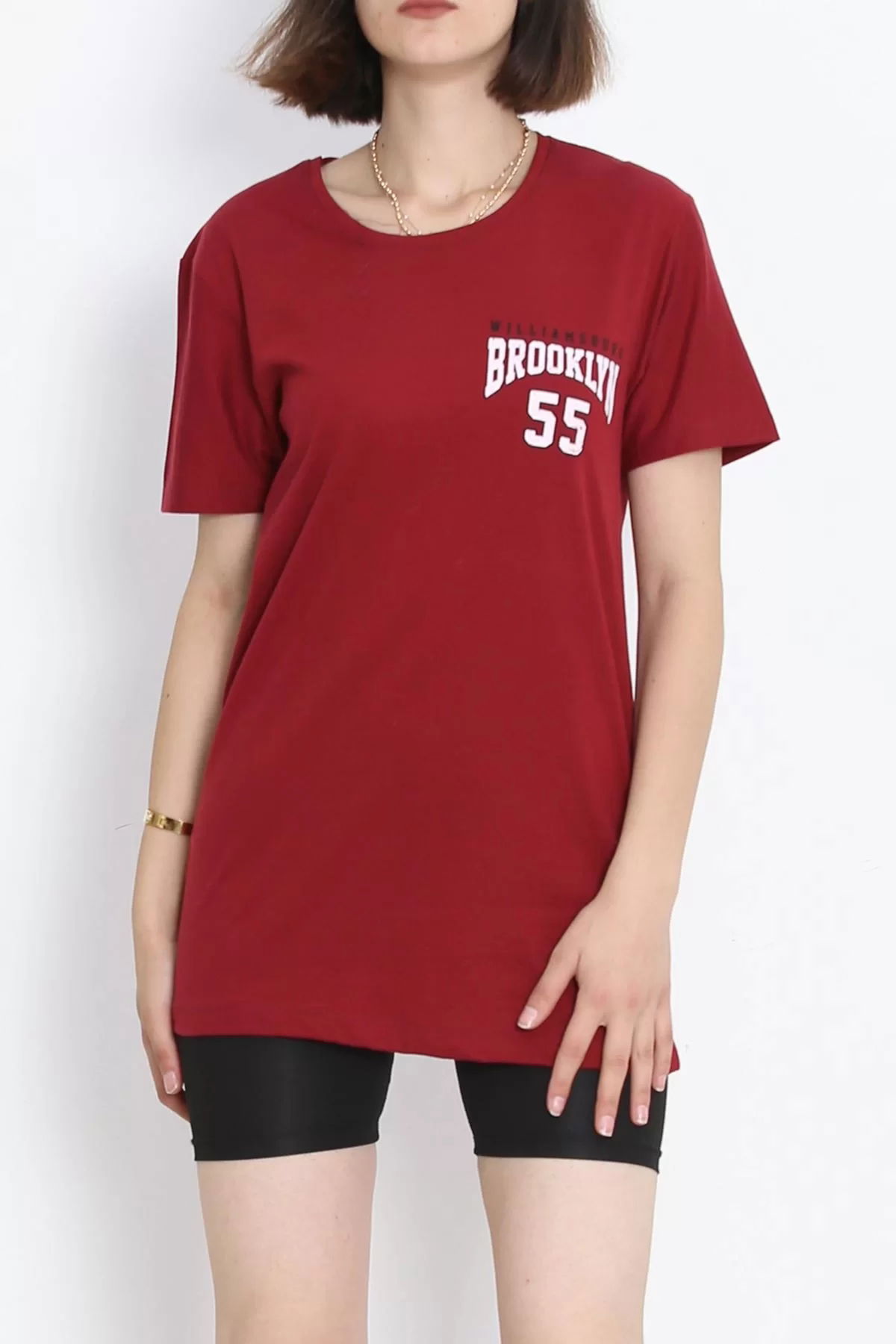 Printed T-shirt Burgundy - 17381.1778.