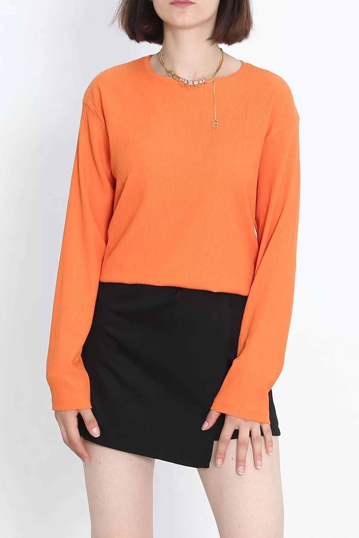 Burumuk Long Sleeve Tunic Orange - 20398.1778.