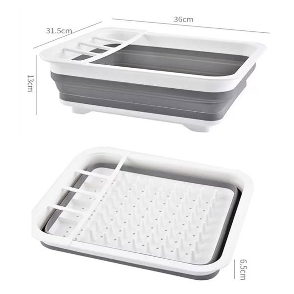 Tufeyo Over Sink Folding Dish Dryer Spoon Compartment Drying Stand Apparatus Coaster