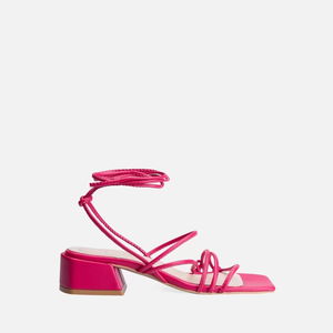 Merdi Fuchsia Skin Heeled Shoes