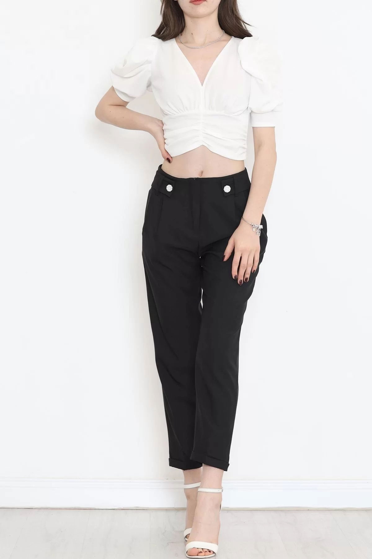 Double Leg Trousers Black - 20872.683.