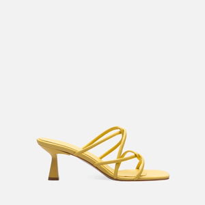 Koert Yellow Skin Heeled Slippers