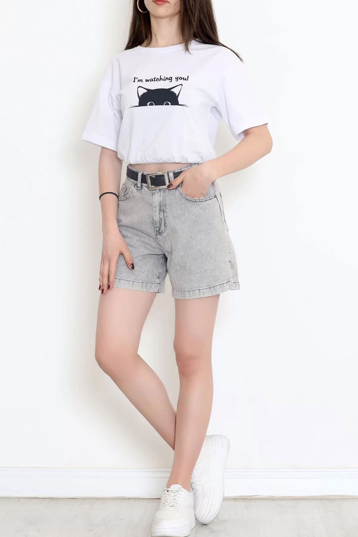 T-shirt with elastic waist White - 16542.1567.