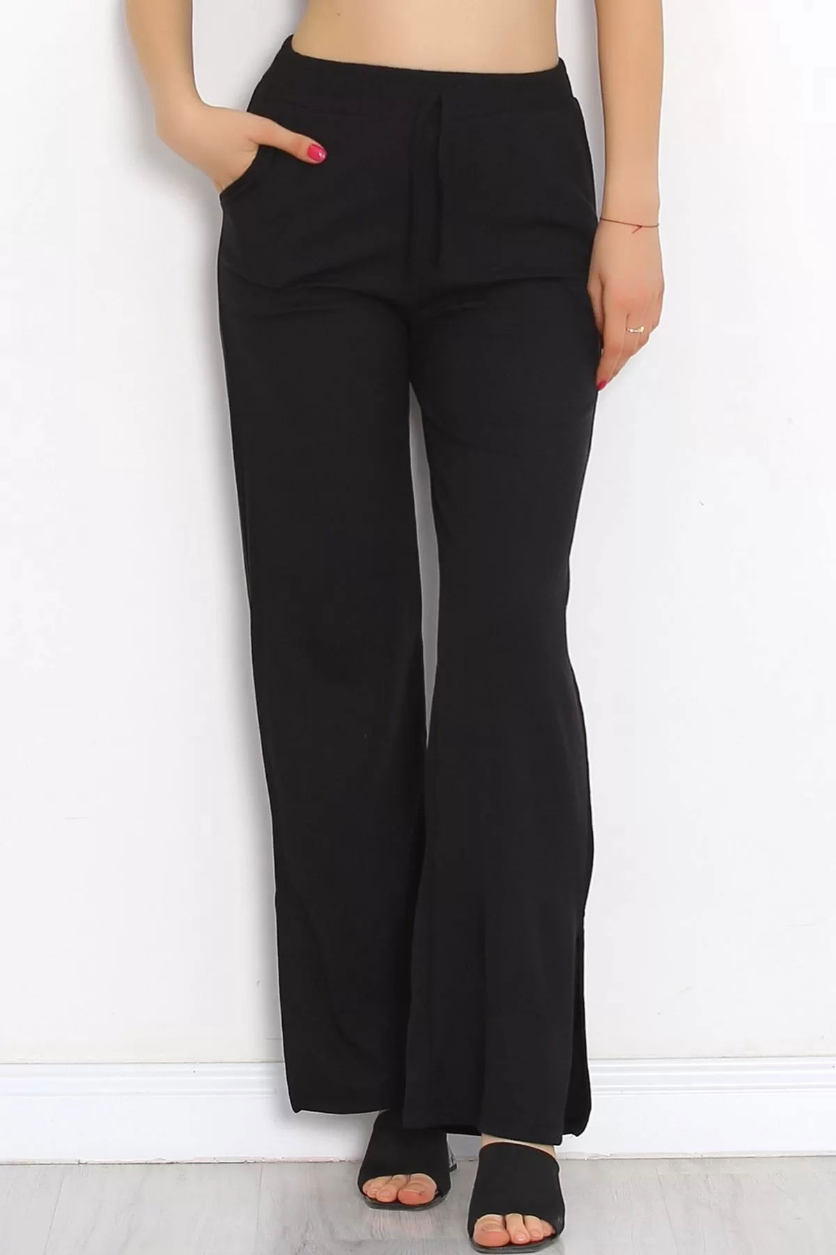 Cuff Slit Pants Black - 250.1247.