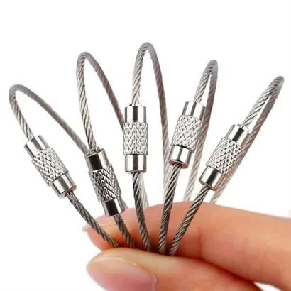 Tufeyo 10 pcs Stainless Steel Wire Keychain