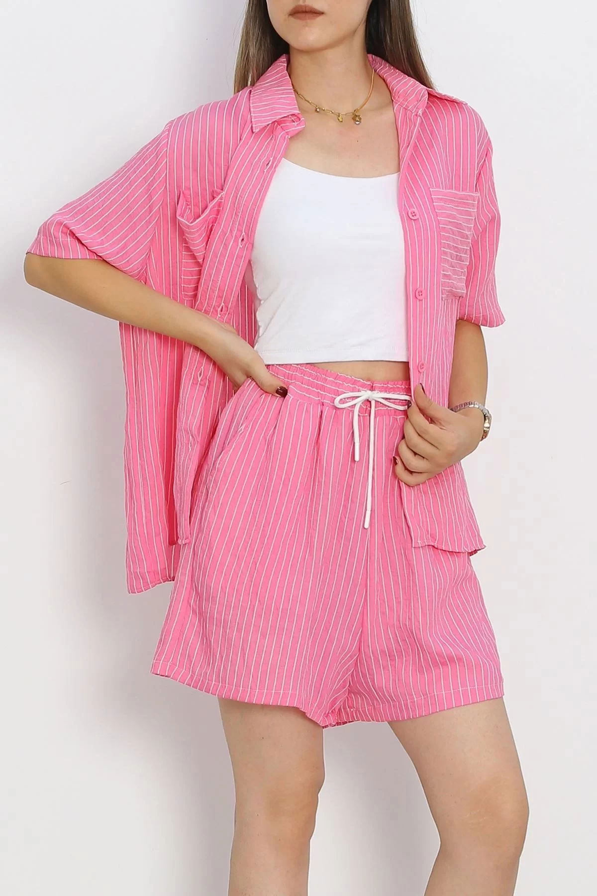 Oversize Shorts Set Pink - 18943.1247.