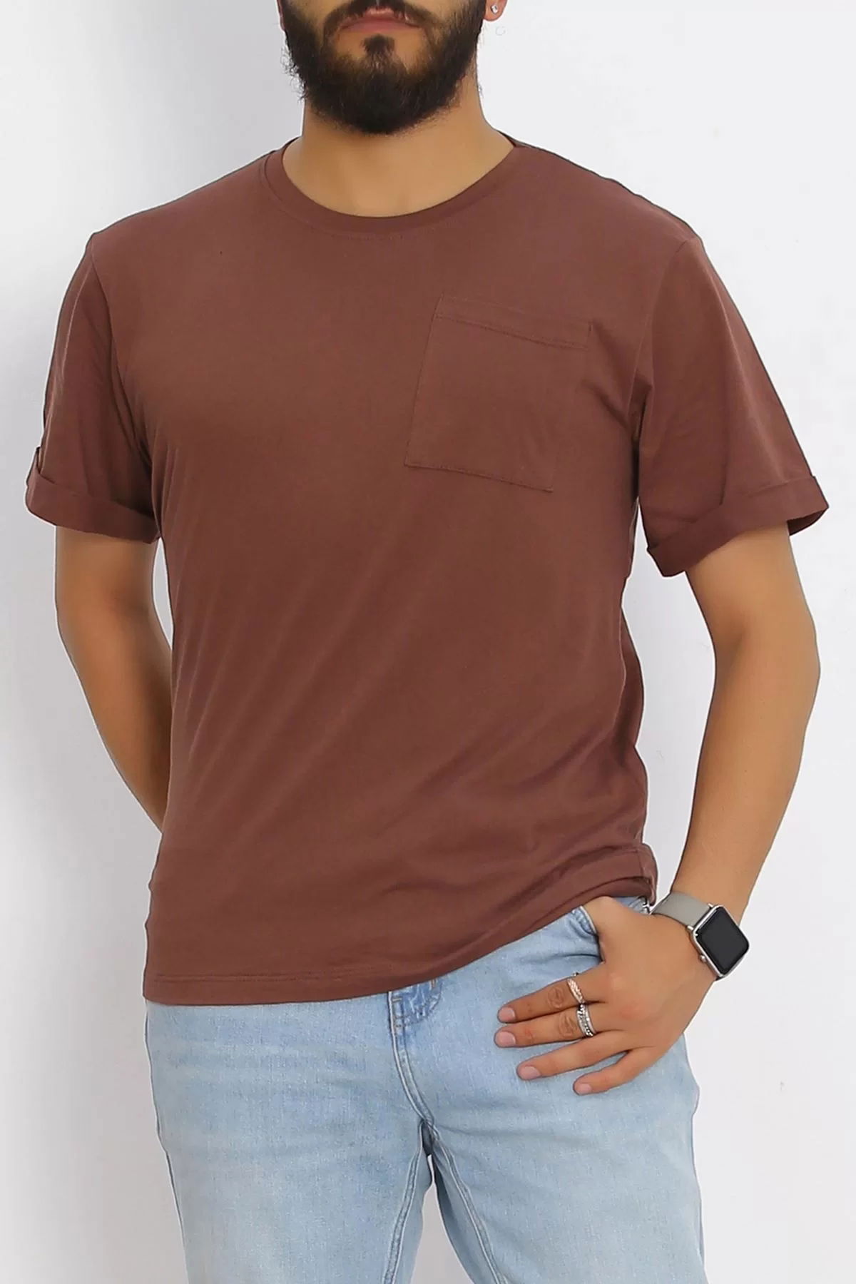 Men's T-shirt with Pockets Coffee - 20029.1567.