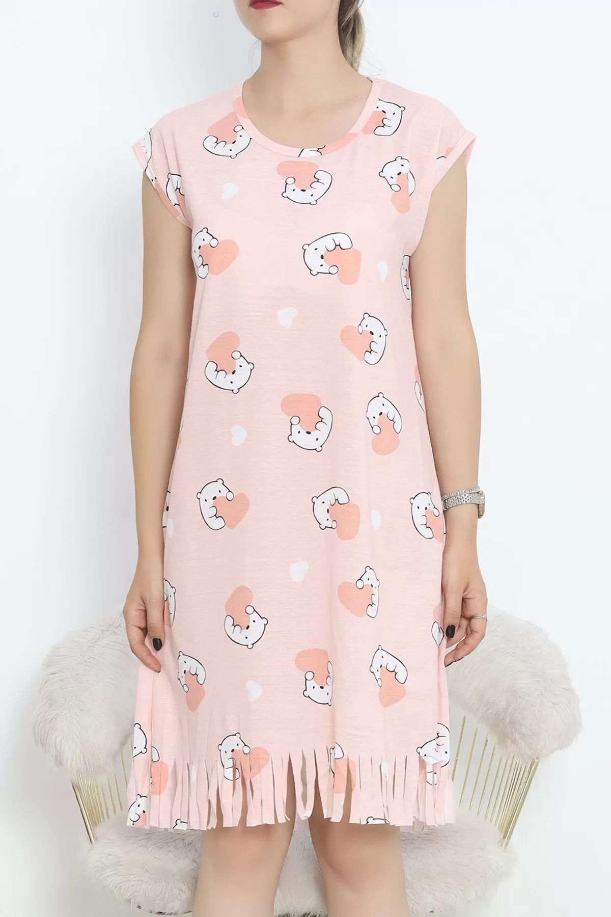 Printed Rotation Tasseled Dress Pudrapembe - 263.1287.