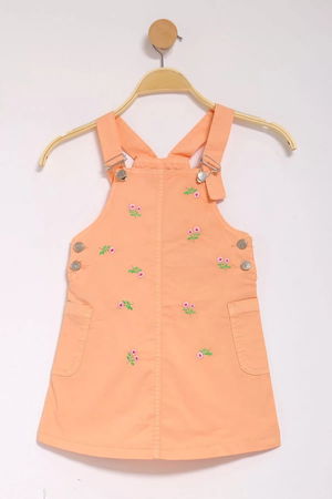 3-7 Years Embroidered Kids Salopet Salmon - 624869.1576.