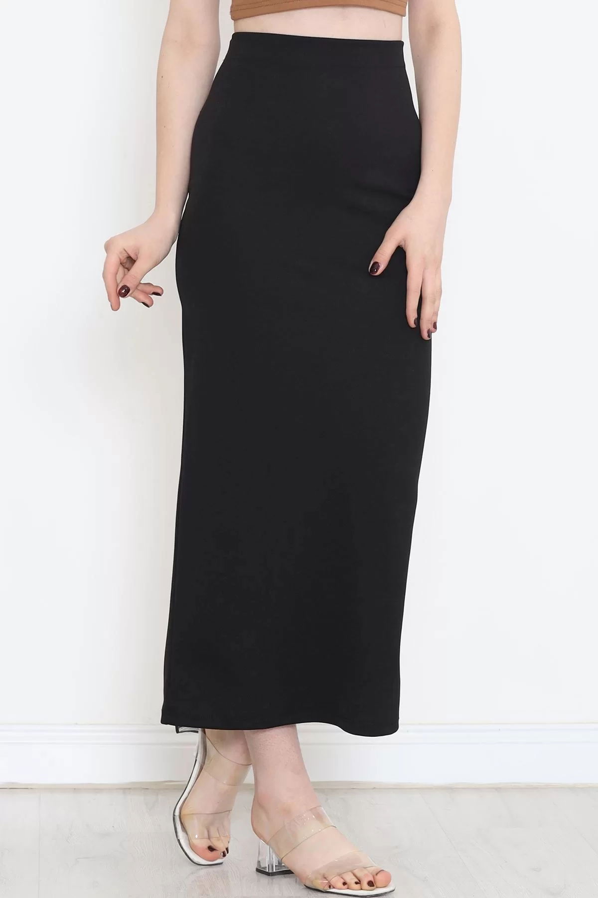 Scuba Fabric Pencil Skirt Black - 20253.1778.