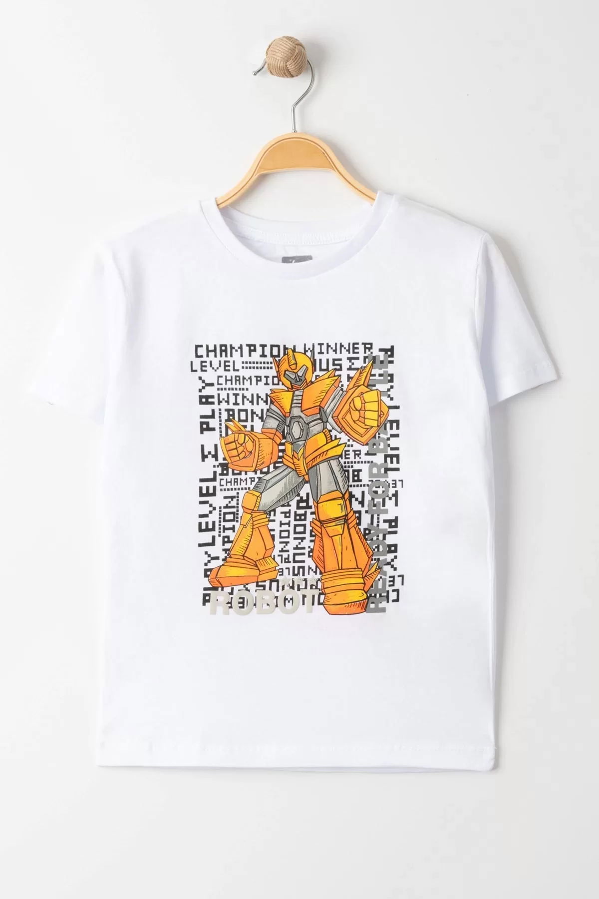 3-7 Years Printed Men's T-Shirt White - 224190.1576.