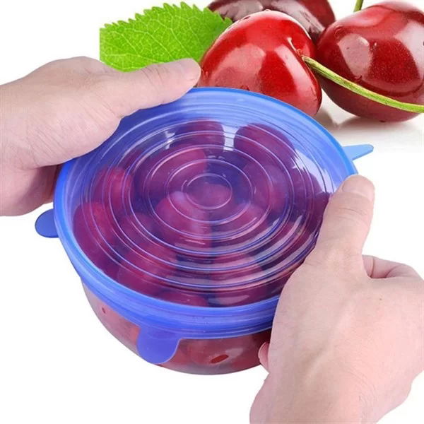 Tufeyo Freshness Preserving 6-Pack Silicone Stretch Food Storage Protection Covers