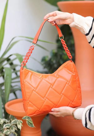 Elien Orange Skin Bag