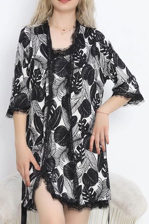 Printed Pegasus Pajama Set Koyugri - 747.1287.