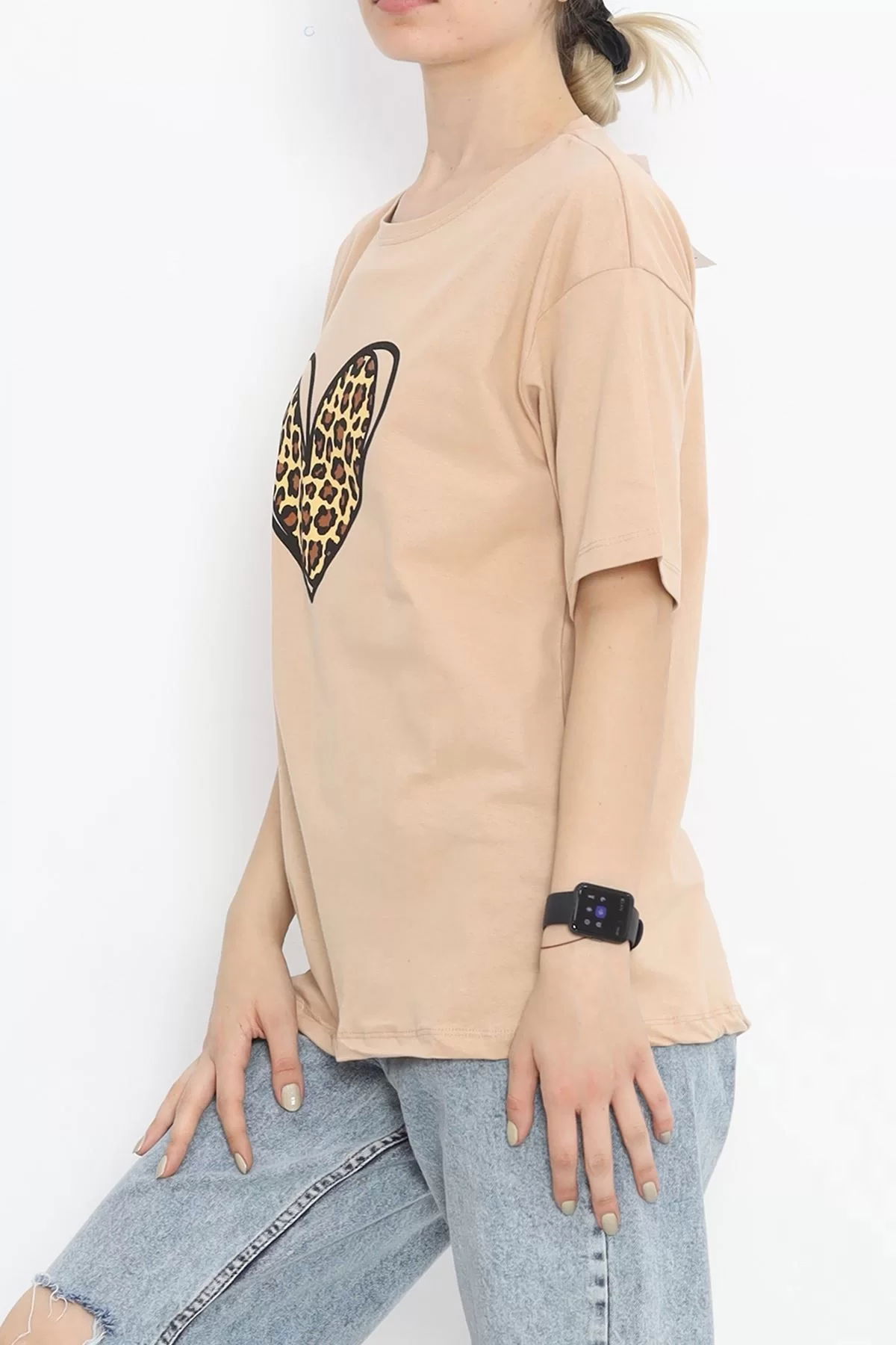 Printed Crew Neck T-shirt Mink - 16509.1567.