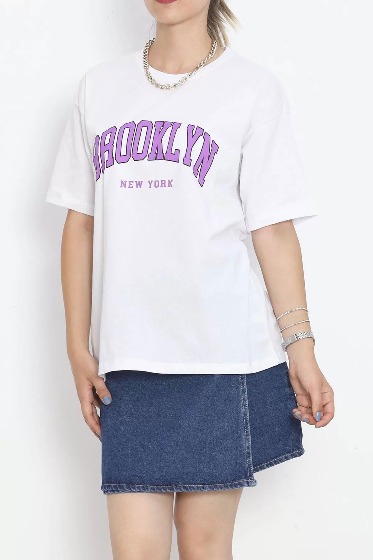 Printed Crew Neck T-shirt White - 16512.1567.