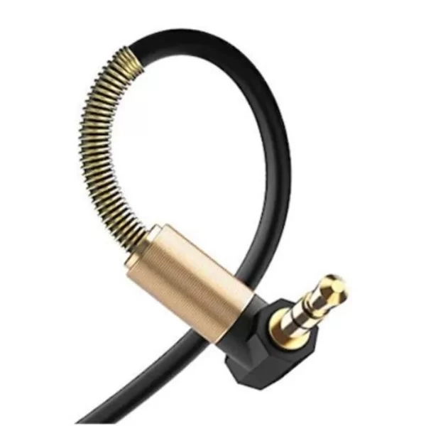 Tufeyo 35 Mm Metal Head Male/Male L Tip Jack Input Aux Stereo Audio Transfer Cable