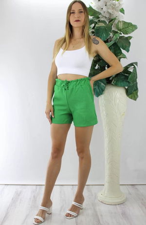 Linen Shorts Green - 1294.80