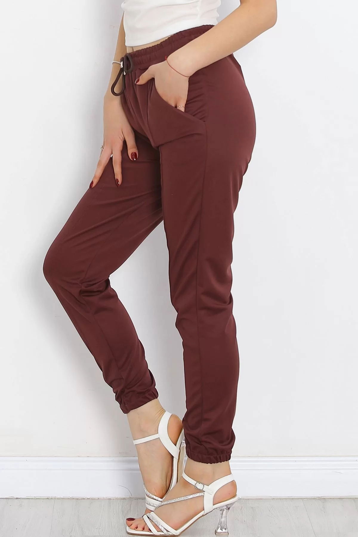 Pants with Elastic Waistband Pants Brown - 10063.1778.