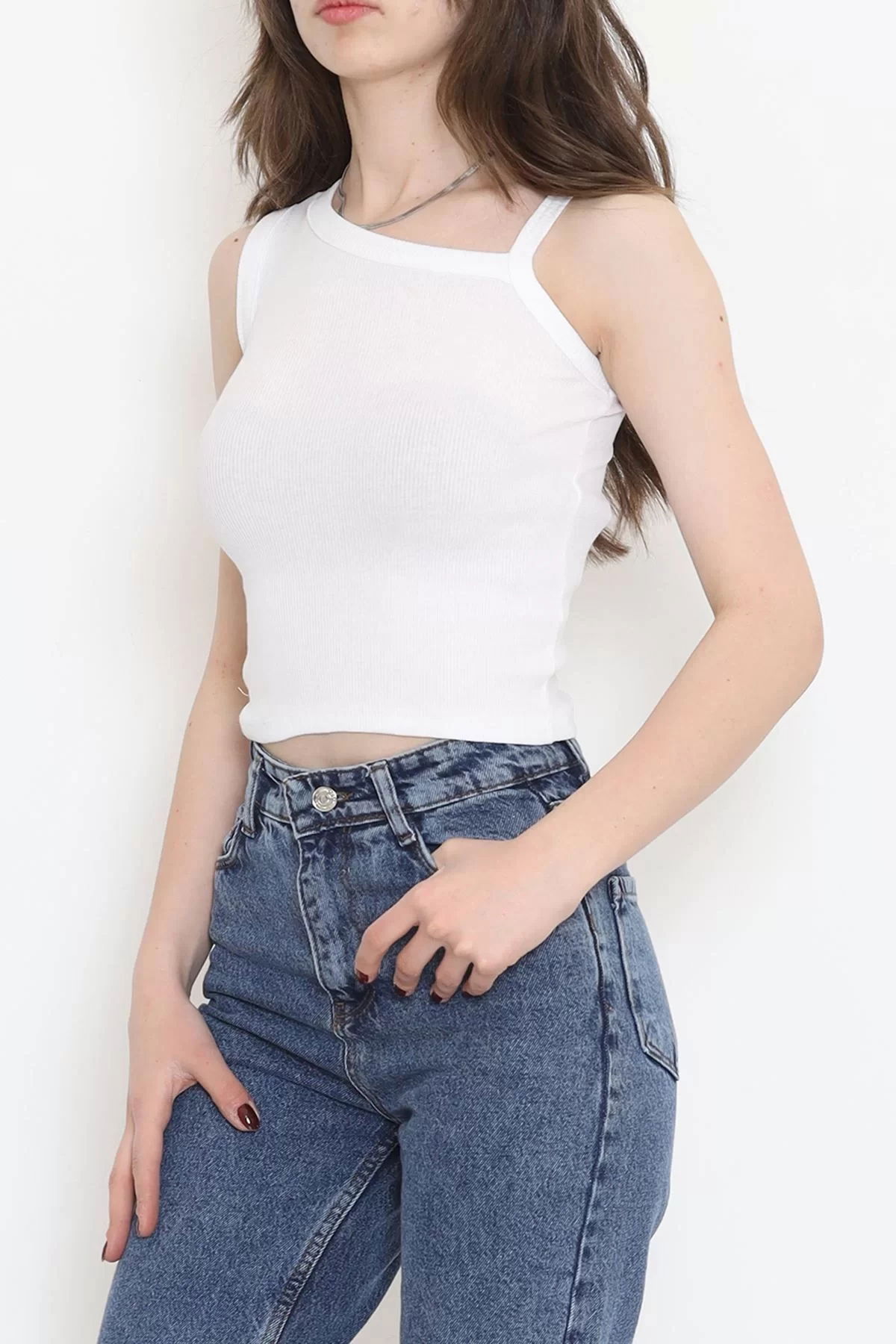 Camisole tank top with straps White - 18178.1723.