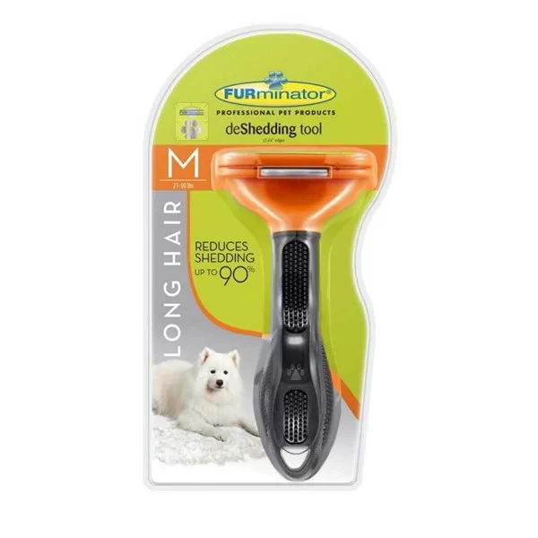 Tufeyo Easy Combing Brush for Long Hair Dogs Cleanable Steel Comb Hair Picker Mediu