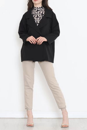 Oversize Button Jacket Black - 951.1247.