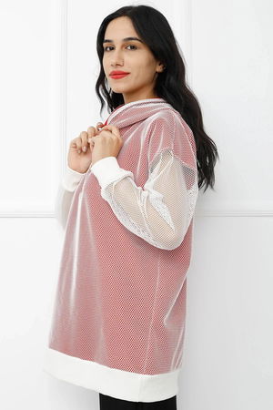 Mesh Sleeve Sweat Fuchsia - 313.866