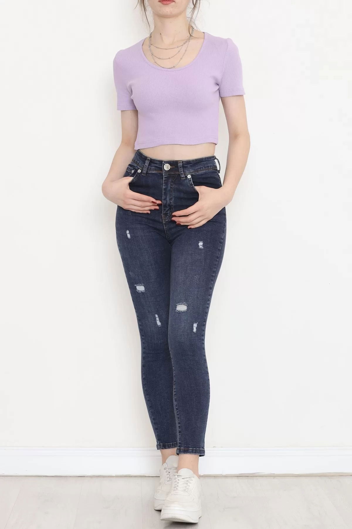 Crop T-shirt Lilac - 18418.1059.