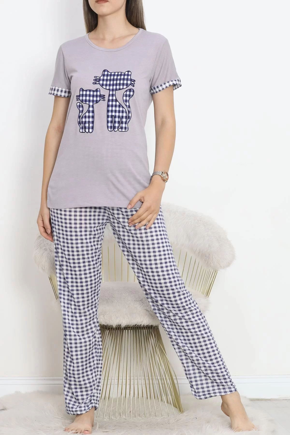 Poliviskon Crew-Neck Pajama Set Grilaci - 301.1287.