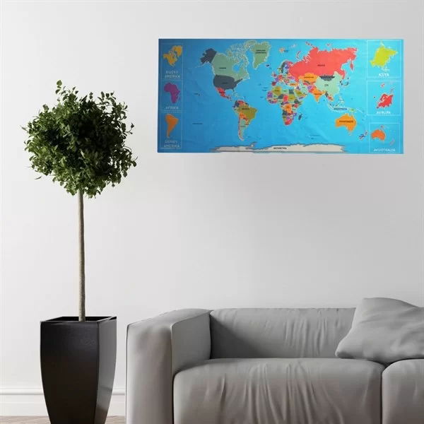 Tufeyo Colorful Atlas World Map Magnetic Adhesive Free Wall Sticker 118 Cm * 56 Cm