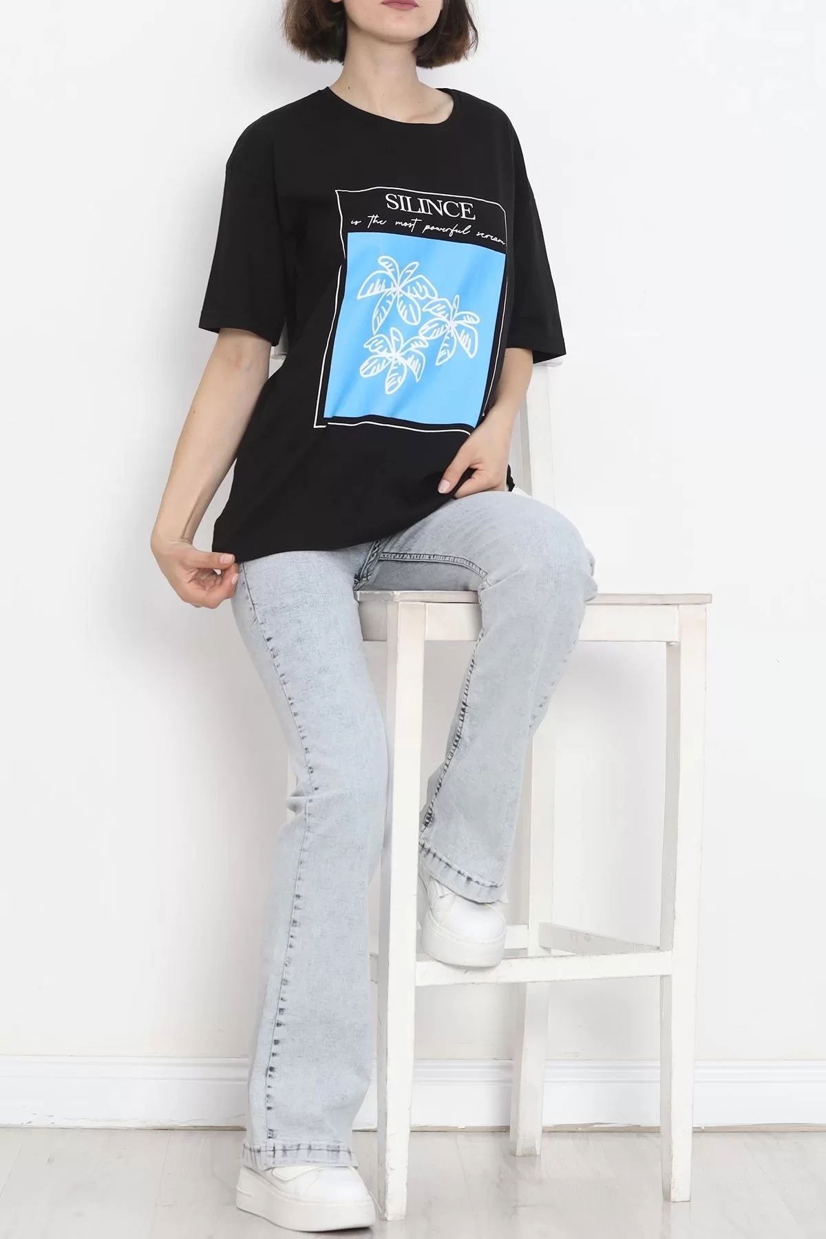 Printed Crew Neck T-shirt Black - 16520.1567.