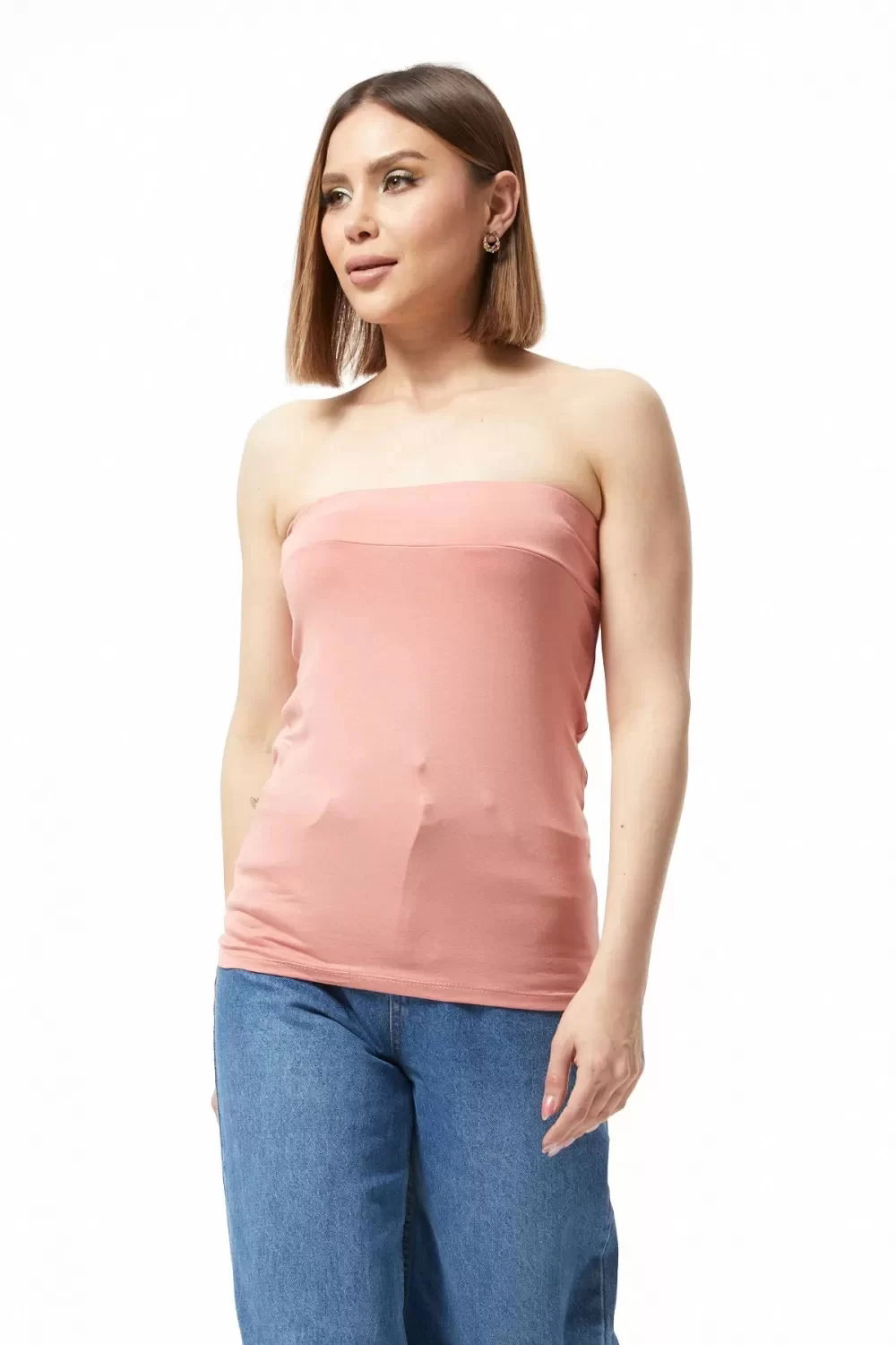 Strapless Blouse Peach - 0015.138