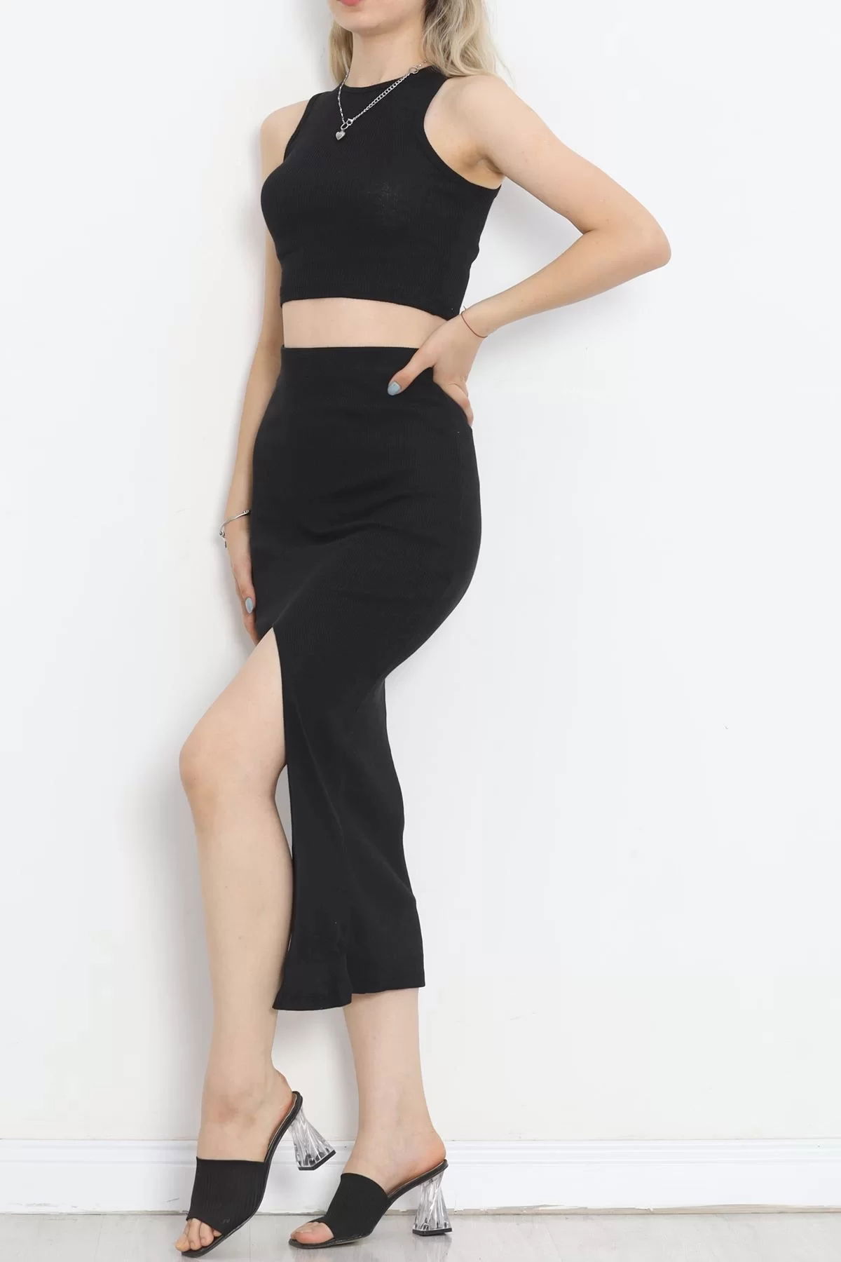 Camisole Skirted Suit Black - 16607.1567.