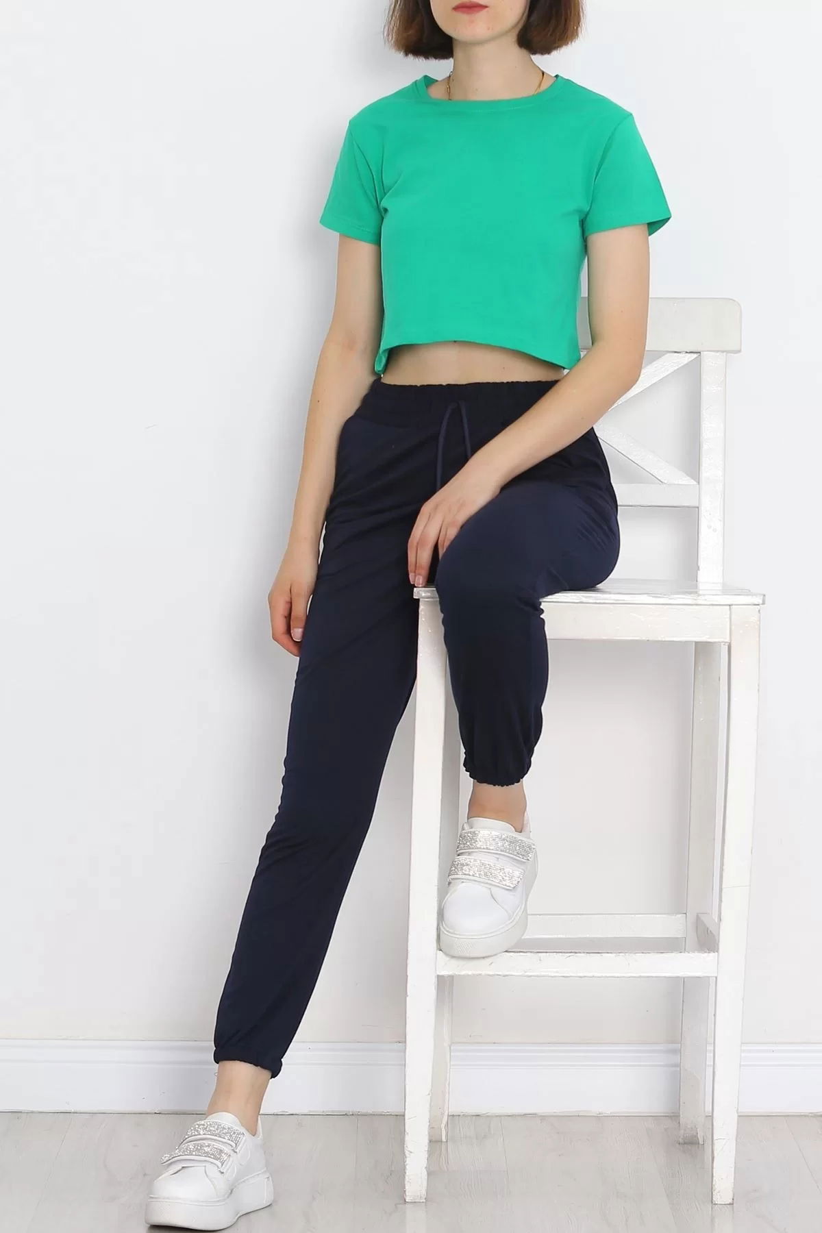 Crew Neck Crop T-shirt Benetton - 18962.1247.