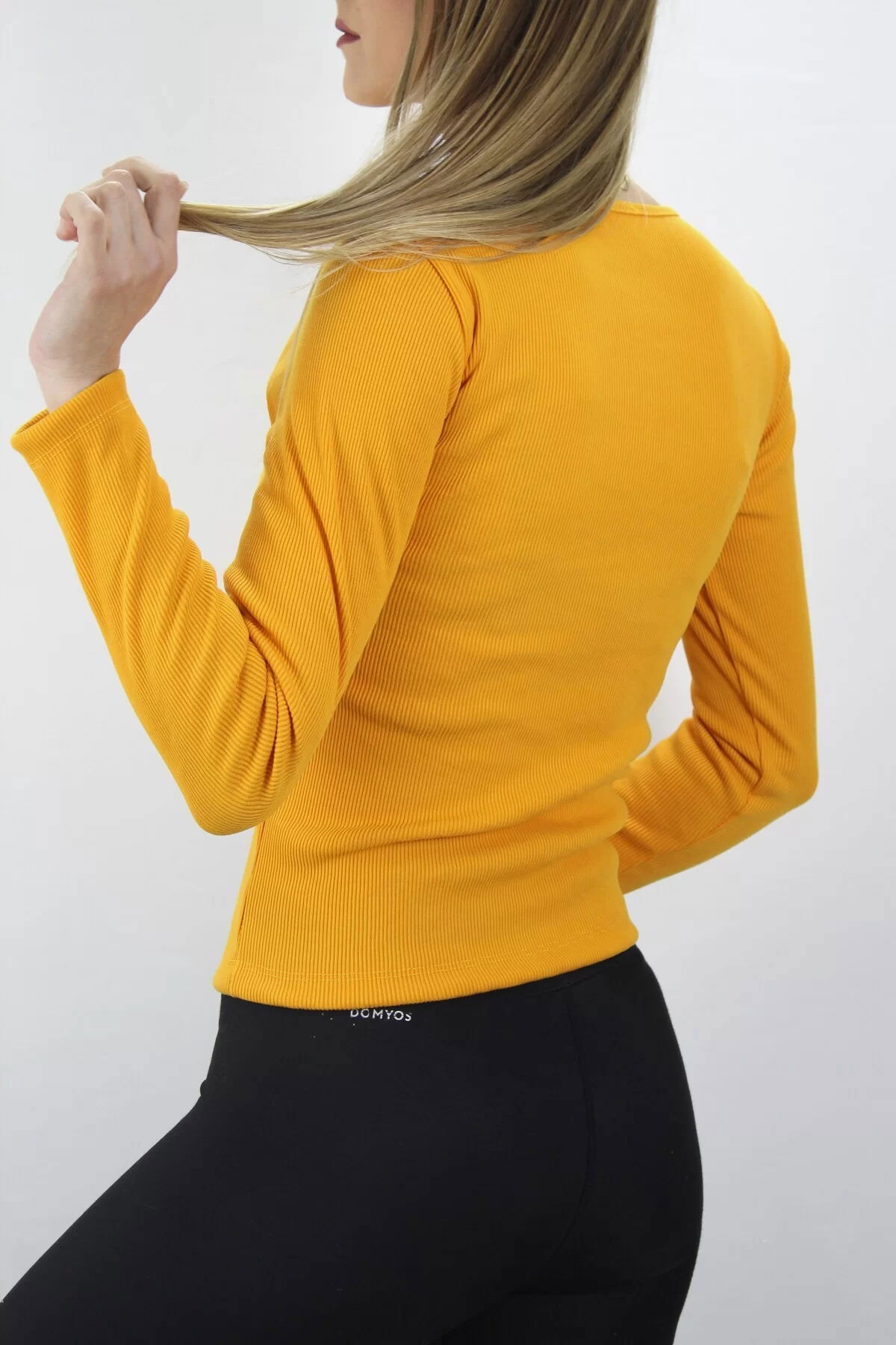 V Neck Blouse Mustard - 121.245