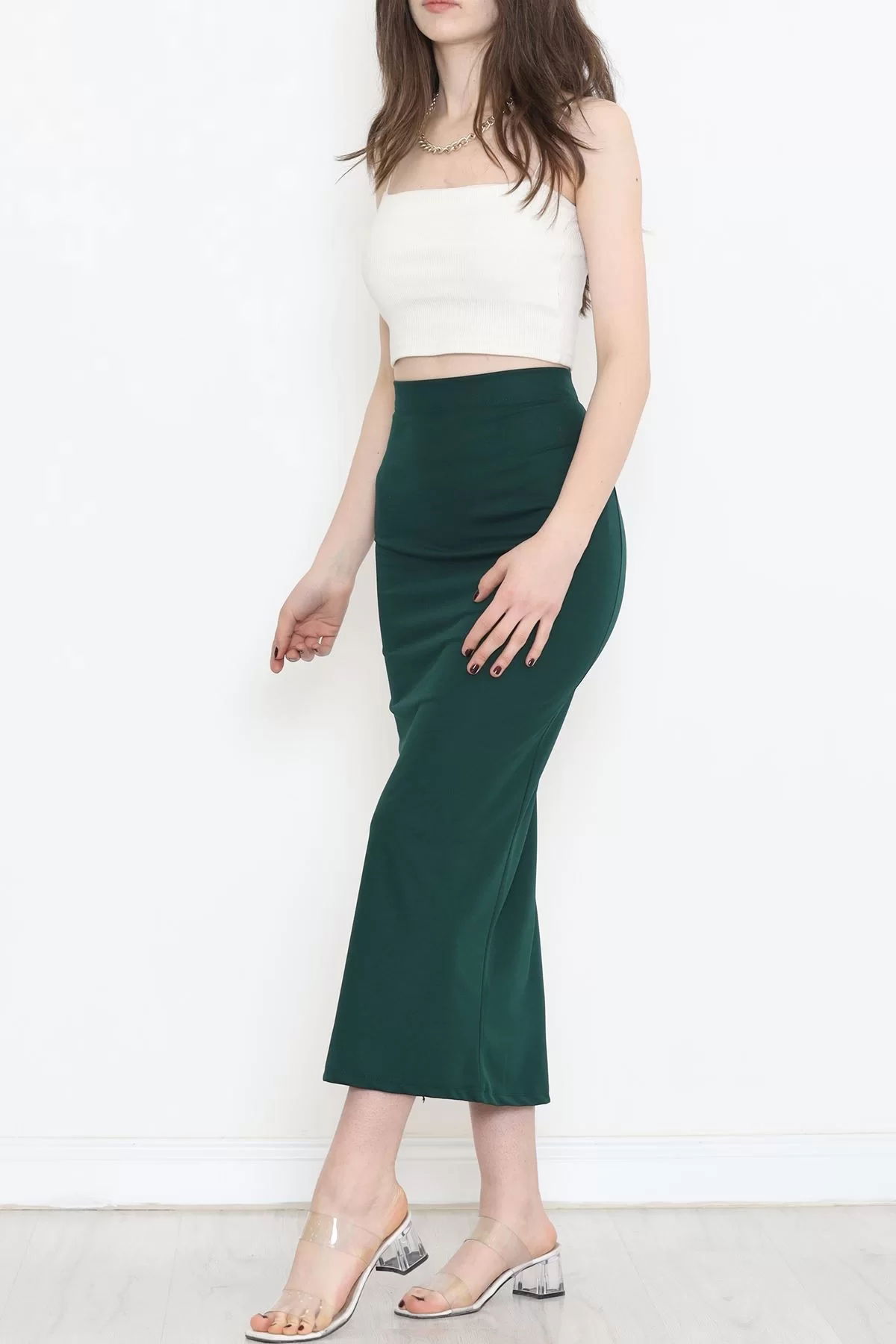 Scuba Fabric Pencil Skirt Emerald - 20253.1778.