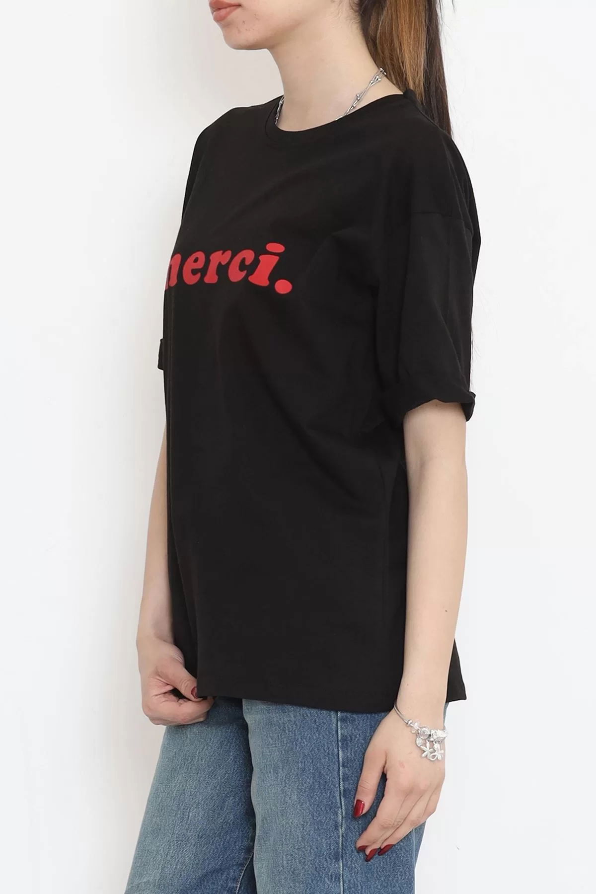 Printed Double Sleeve T-Shirt Black - 16536.1567.