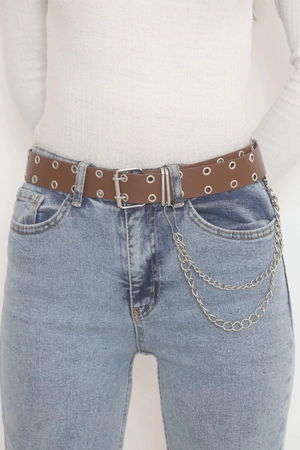 Belt with Chain Accessories Brown - 6787.1140.