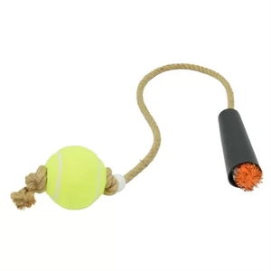 Tufeyo Tennis Ball Tooth Rope Teeth Scratching Dog Toy Tennis Ball Tug of War 2 Players Game