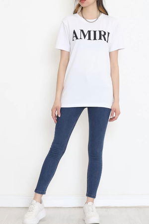 Printed Oversize T-shirt White - 17375.1778.