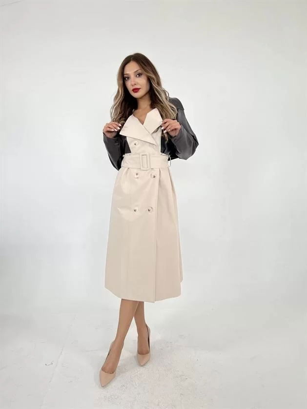 6708 Trench coat-ecru