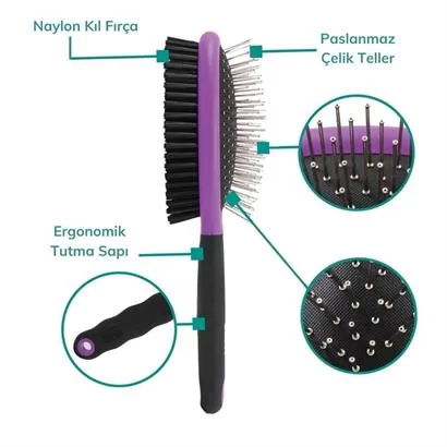 Buffer Multipurpose Double Sided Easy Pet Cat Dog Cleaning Pet Brush