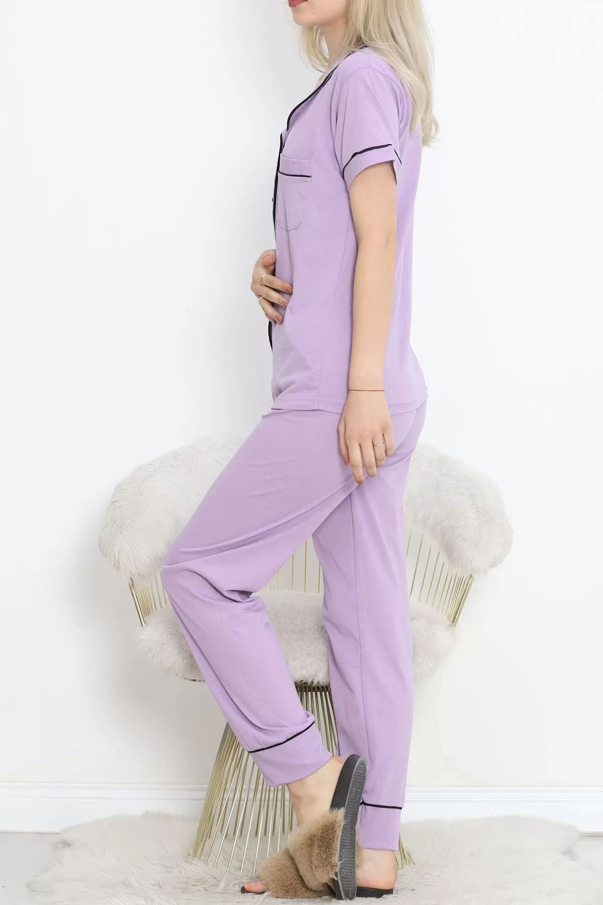 Pajama Set with Front Pocket Lilasiyah - 11404.1048.